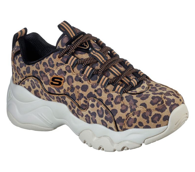 Skechers D'lites 3.0 - Leopard Spirit - Womens Sneakers Leopard [AU-MY1223]
